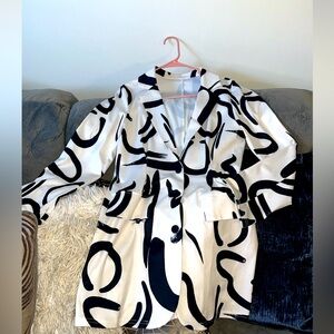 Long sleeve blazer style dress